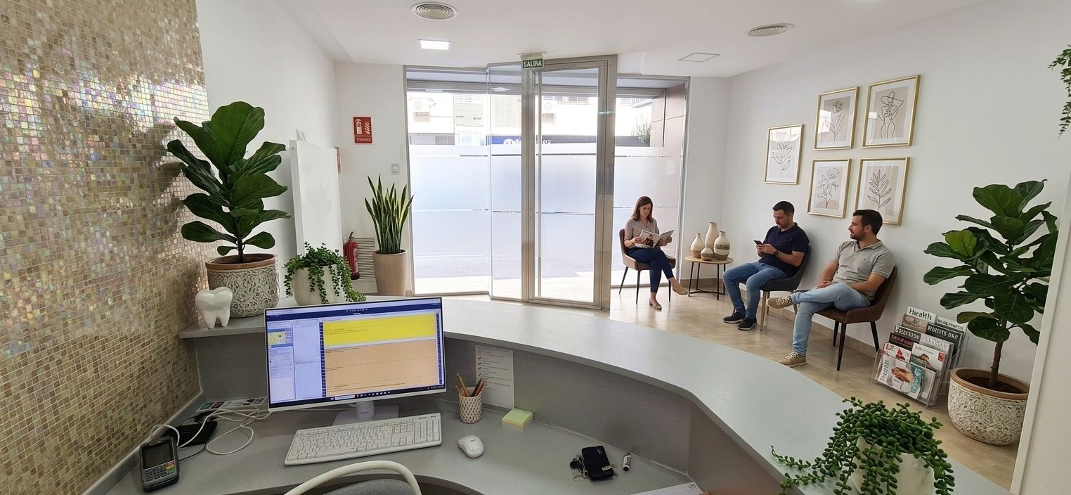 Sala de espera de la clínica